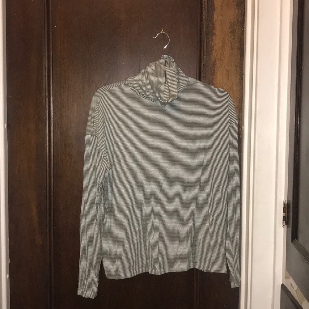 Project Social T striped long sleeve turtleneck.